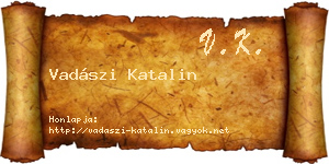 Vadászi Katalin névjegykártya