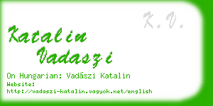 katalin vadaszi business card