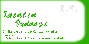 katalin vadaszi business card